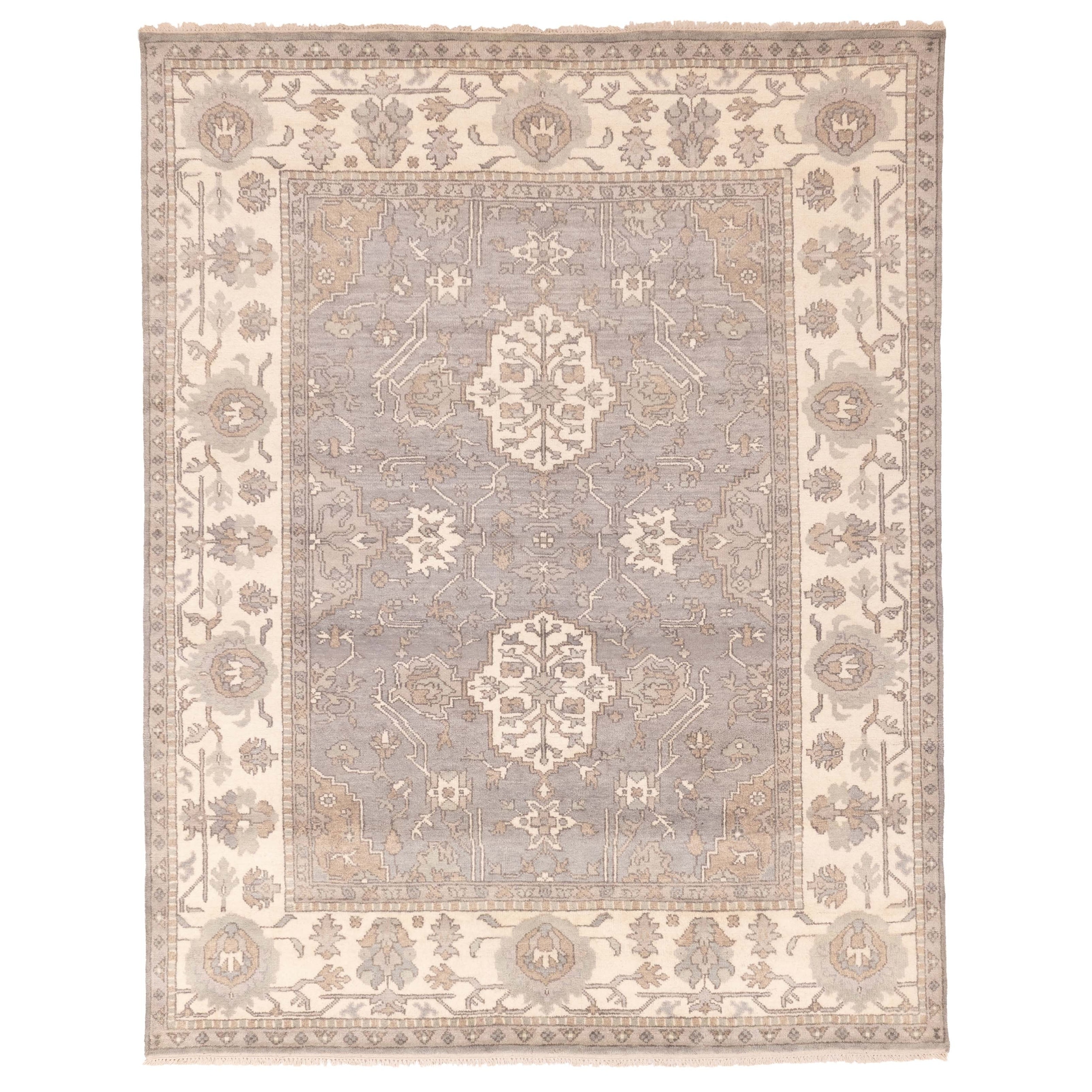 ECARPETGALLERY Hand-knotted Jules Serapi Dark Grey Wool Rug - 8'0 x 10'1