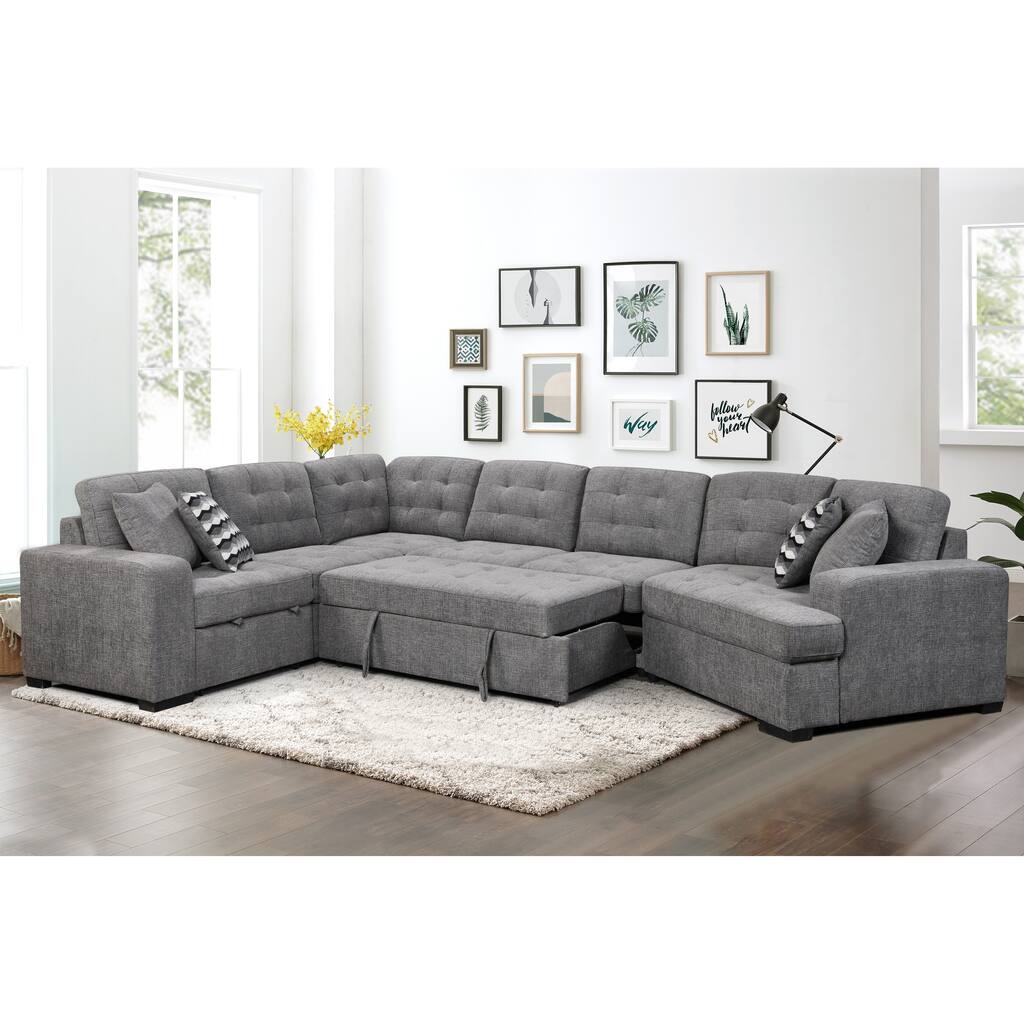 149" Oversized Sectional Modern Large Upholstered U-Shape Sectional Sofa.