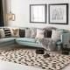 preview thumbnail 1 of 31, Livabliss Tunas Handmade Animal Print Wool Area Rug 10' x 14' - Khaki