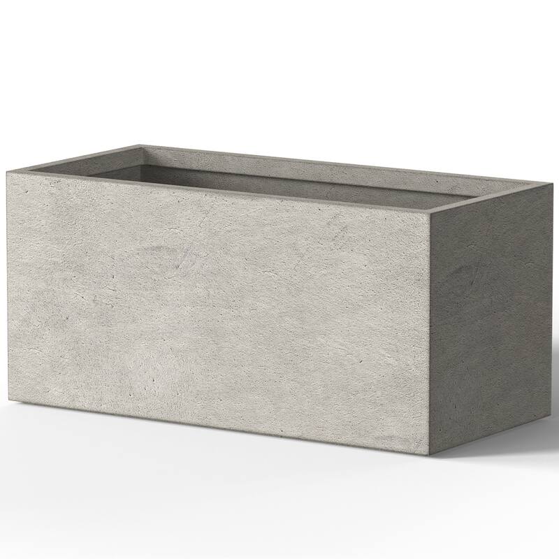 Tall Concrete Rectangle Plant Boxes / Large Indoor and Outdoor Flower Planters