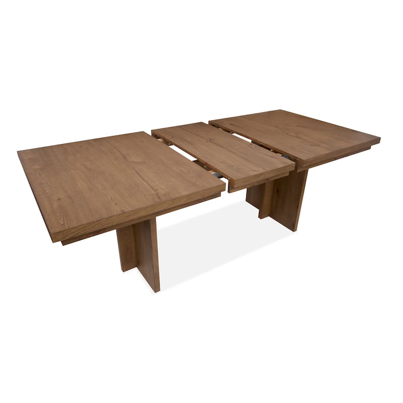 Magnussen Home Marcel Harvest Brown Extendable Trestle Dining Table - 40''W x 65.88''D x 30''H