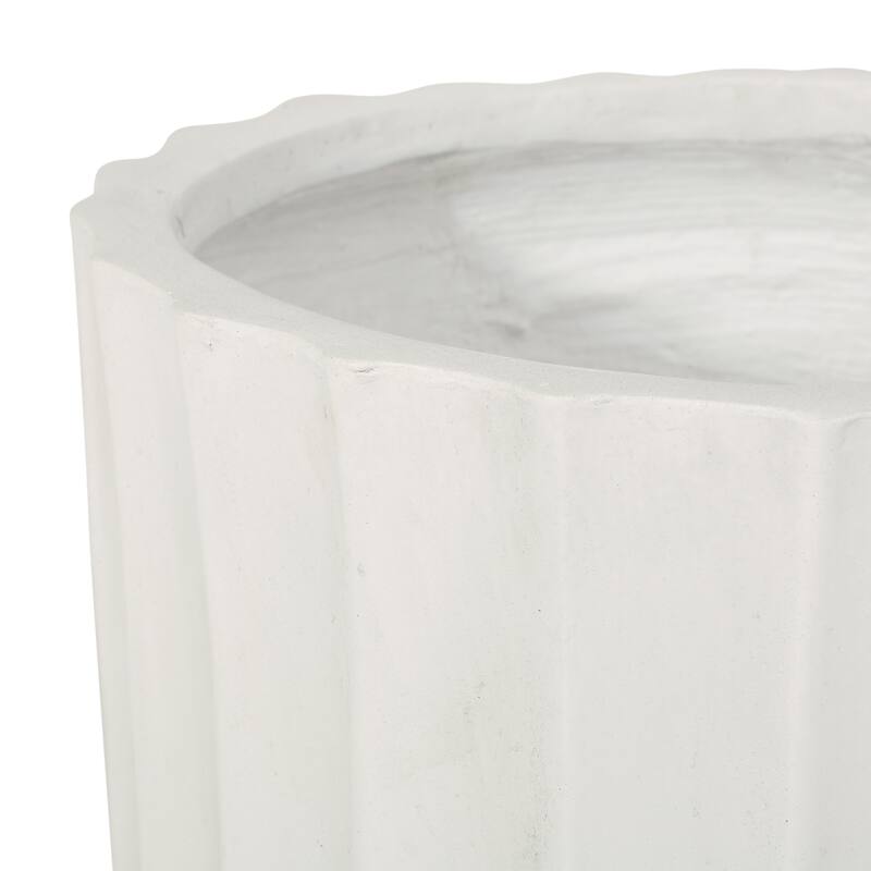 Evans Outdoor Cast Stone Outdoor Planter by Christopher Knight Home