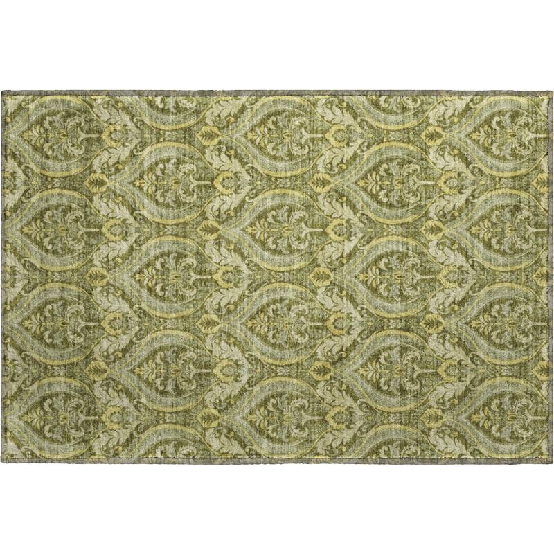 Premium Washable Super Soft Traditional Damask Mayfield Rug