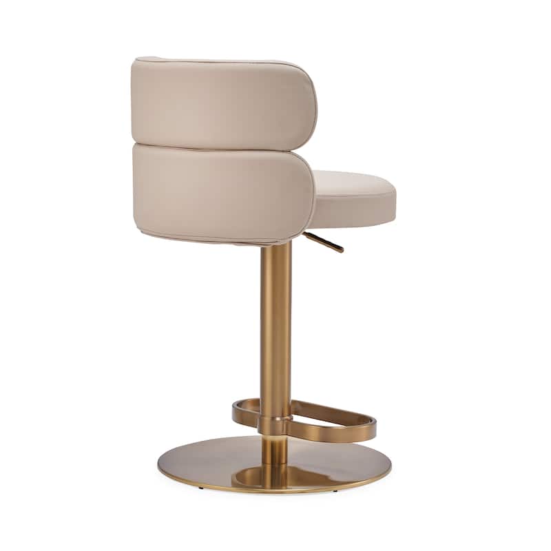 PU Modern Bar Stool Dining Chair Counter Chair with Swivel and Height Adjustment