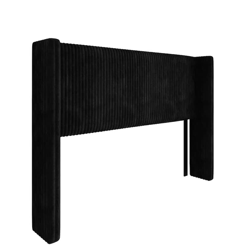 Clayfell Lenox Upholstered Wingback Headboard, Soft Corduroy, Easy to Assemble