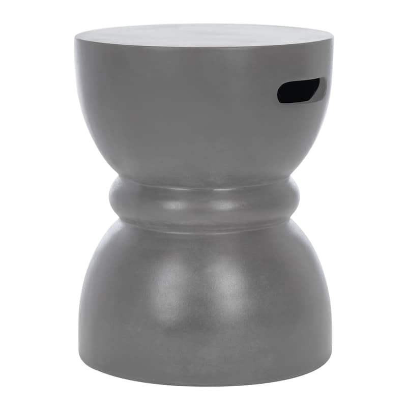 SAFAVIEH Haruki Concrete Indoor/ Outdoor Accent Table (Dark Grey) - 13.7" x 13.7" x 17.7"
