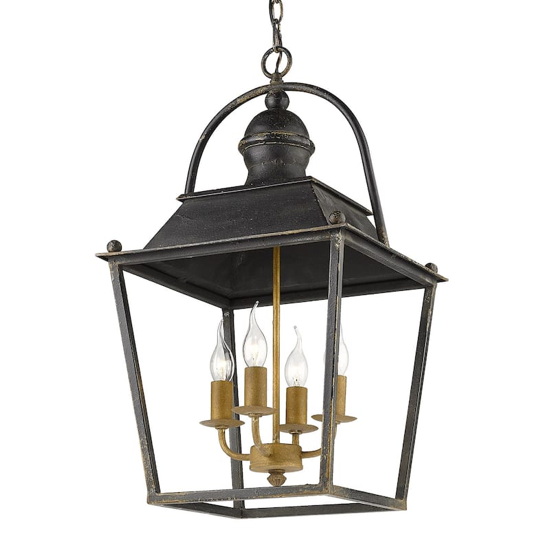 Golden Lighting Christoff 4 Light 15" Wide Taper Candle Pendant