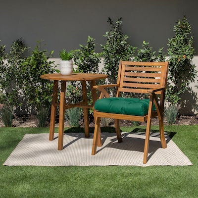 Sorra Home Sunbrella Tufted Chair Cushion Round U-Shaped Back 19 x 19 x 3"