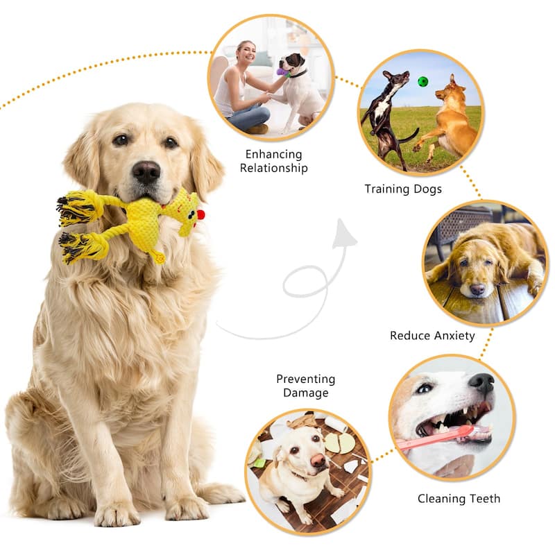 15 Pack Colorful Dog Chew Toys for Teething, Pet Rope Toy Fun Interactive Dog Toys - N/A