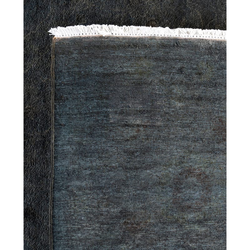 Overdyed One-of-a-Kind Hand-Knotted Area Rug - Gray - 10' 1" x 14' 0"