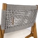 preview thumbnail 8 of 13, Christopher Knight Home - Malibu Outdoor Bar Stool Set Acacia Wood with Rope Back and Water-Resistant Cushions