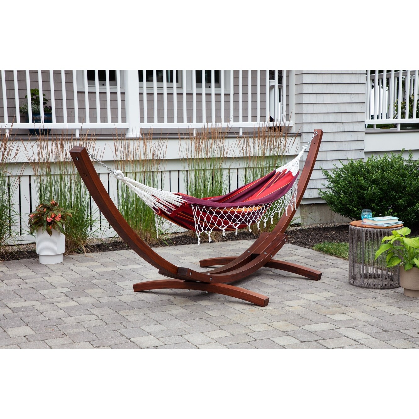 Wooden Patio Hammock Stand for Double Hammock Foot Stand