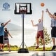 preview thumbnail 1 of 8, Height Adjustable Portable Shatterproof Backboard Basketball Hoop with 2 Nets - 39" x 26" x 10' 39" x 26" x 10' - Black