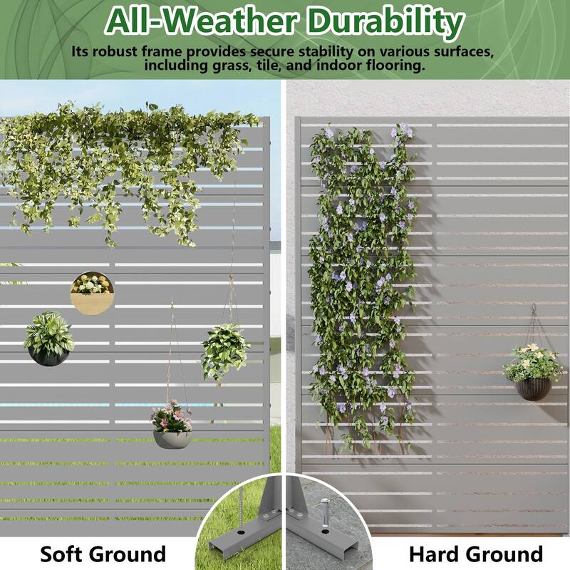 Outdoor Privacy Screen Metal Privacy Screen Panel Free Standing