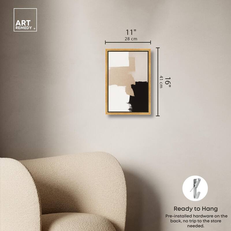 Beige and Black II Canvas by Art Remedy