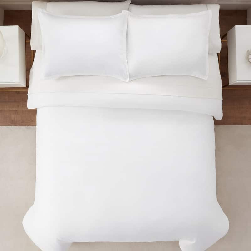 Serta Simply Clean Antimicrobial 3 Piece Duvet Set
