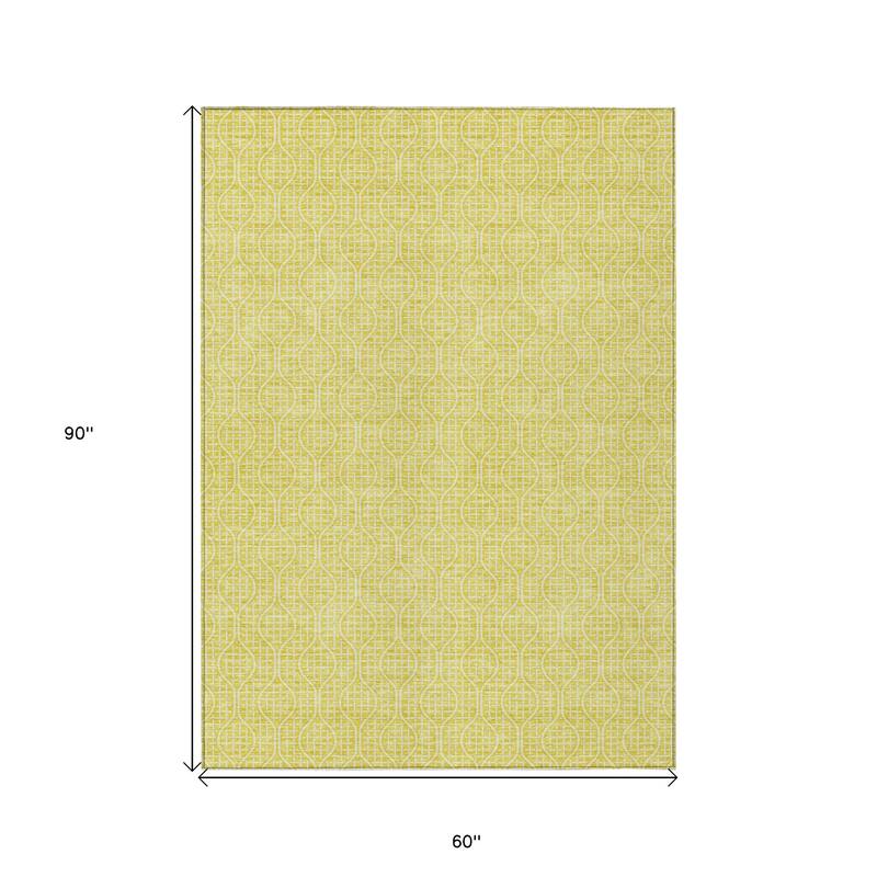 HomeRoots Geometric Transitional Rectangle Outdoor Rug
