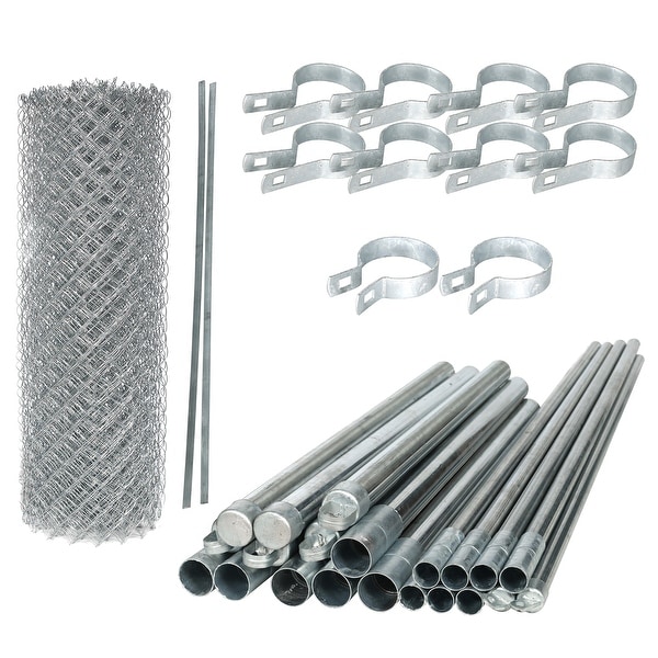ALEKO Galvanized Steel Chain Link Fence 5X50 Feet Complete Kit. Opens flyout.