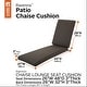 preview thumbnail 15 of 18, Classic Accessories Ravenna Water-Resistant Patio Chaise Cushion, 80 x 26 x 3 Inch Espresso