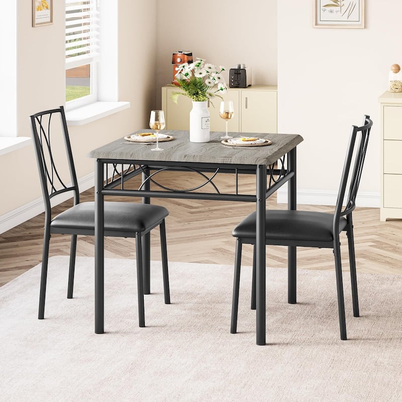 Kitchen Table Set for 2 - Grey