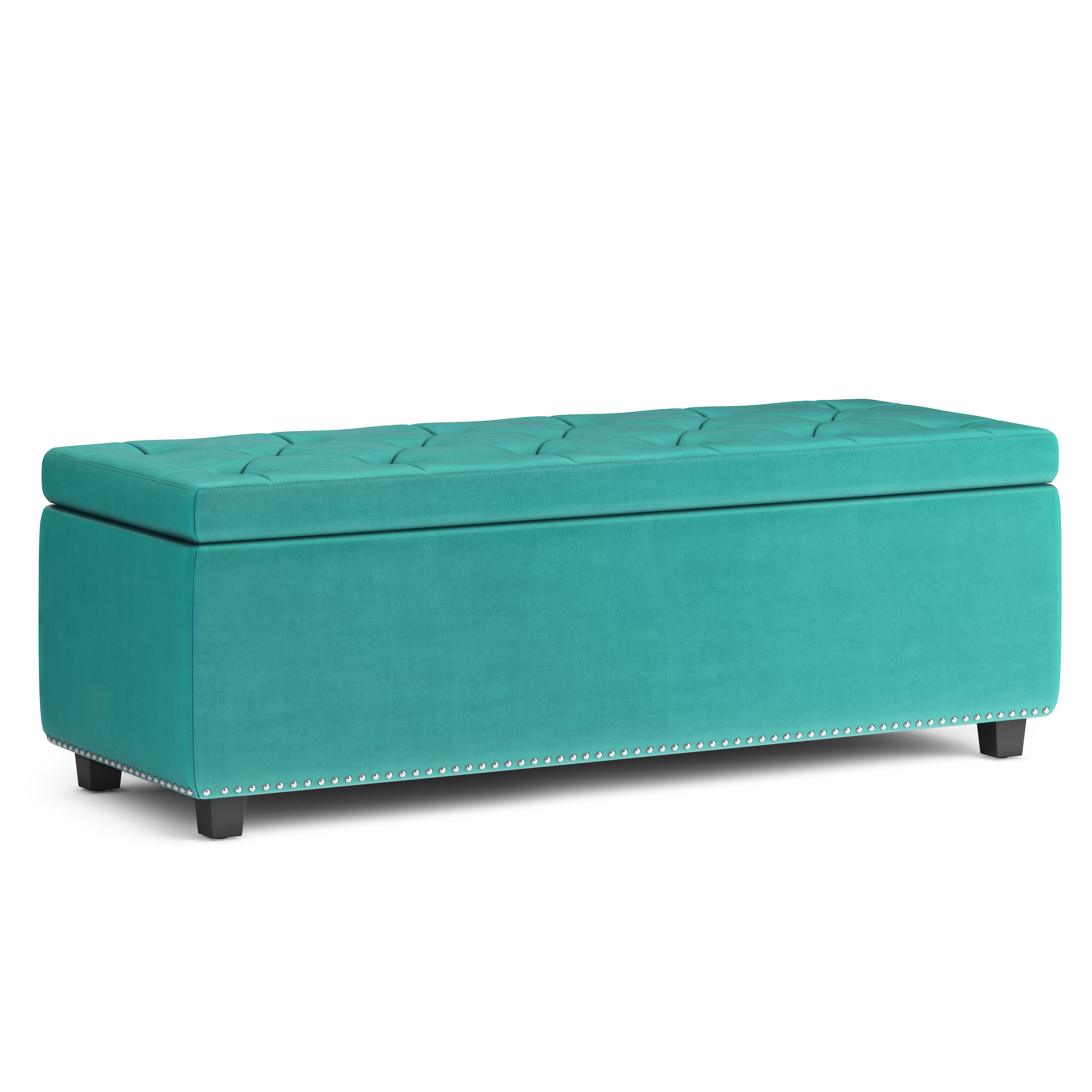 Wyndenhall franklin 48 inch wide contemporary rectangle storage ottoman outlet