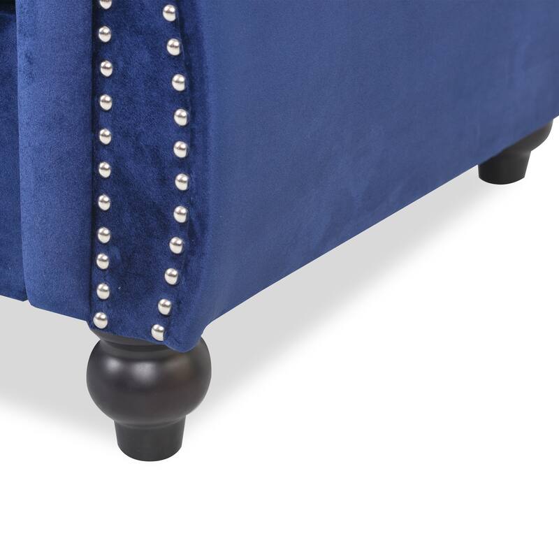 Chesterfield Button Tufted 3-seater Sofa with Nailheads