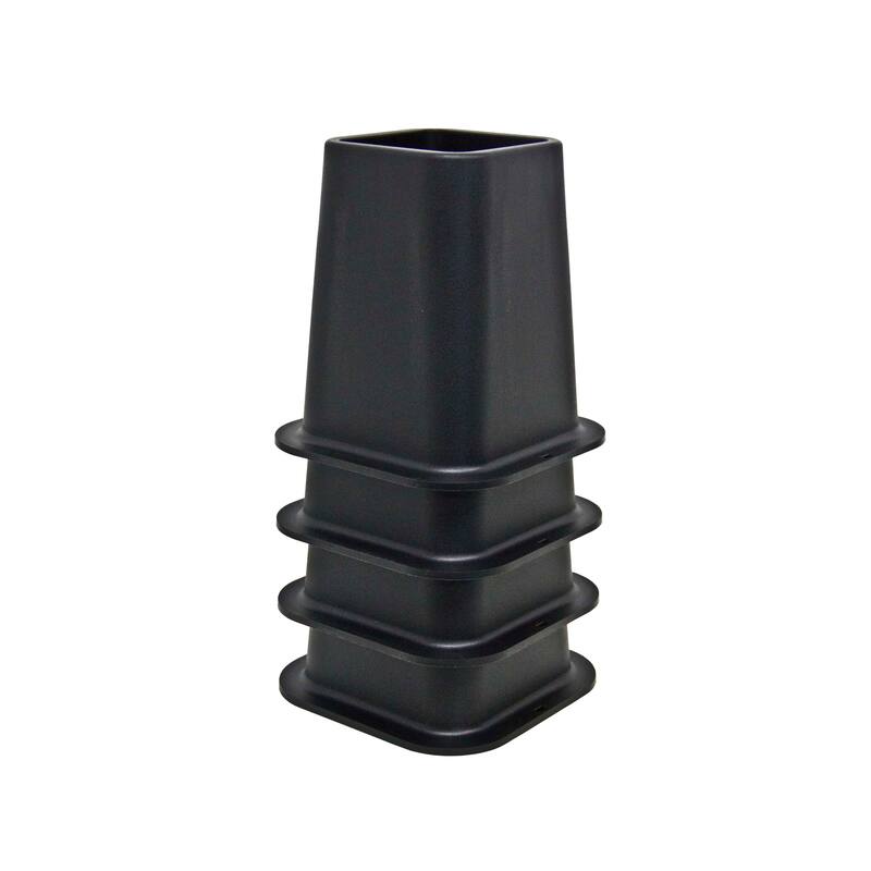 Heavy Duty Premium Quality 6 Inch Bed Risers - Furniture Riser for Desk, Sofa, Couch & Table, Black, Set of 4