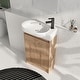 preview thumbnail 1 of 55, Beingnext 16"/23" Bathroom Vanity with Sink, Floating/Freestanding Bathroom Vanity with Soft Close Door 22.8''W x 12.4''D x 35.1''H - Beige