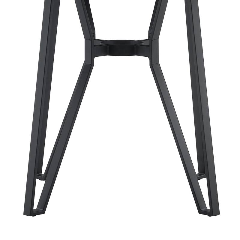 Roomfitters Round Bar Table with Metal Base, Modern Pub Table for Dining Spaces and Breakfast Nooks