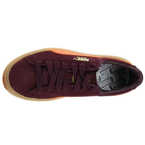 puma suede platform trace black and white