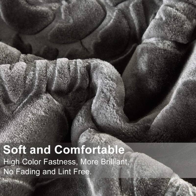 Luxury Embossed Floral Fleece Blanket