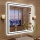 preview thumbnail 22 of 49, Extra Large Black Frame LED Bathroom Vanity Mirror with 3 Years Warranty and UL Certified 36x36