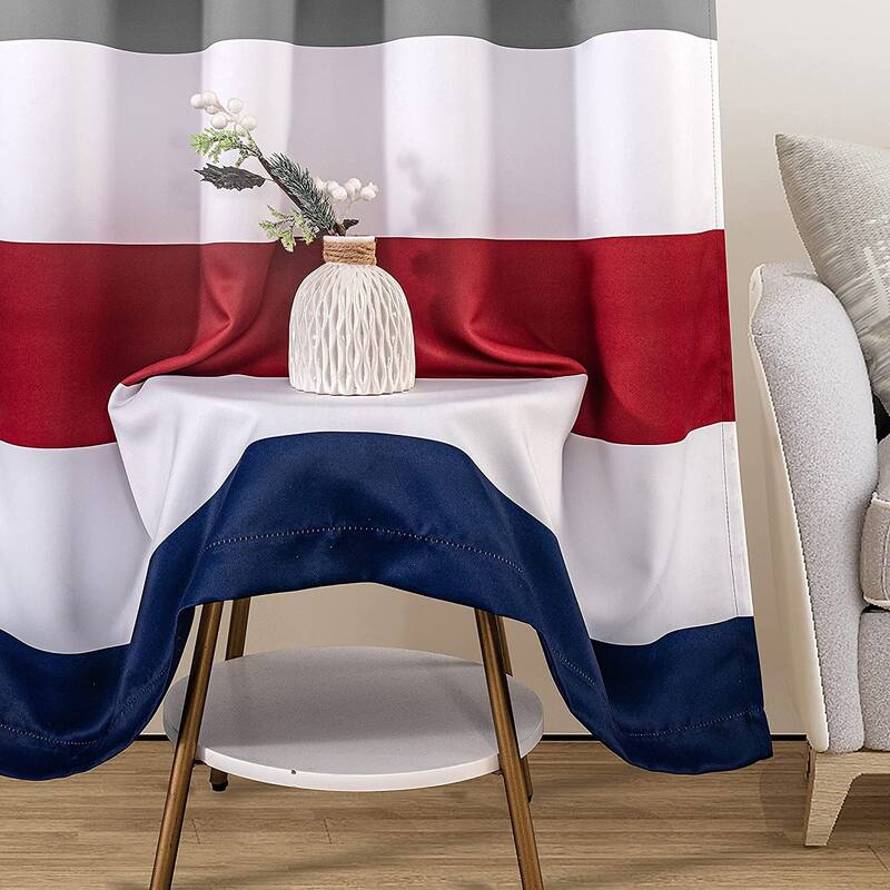 DriftAway Mia Stripe Room Darkening Curtain Panel Pair