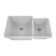 preview thumbnail 1 of 6, 32 Inch Lexicon Platinum Quartz Composite Drop-in Undermount Galaxy White - 19" x 32" L x 9.75" H Galaxy White