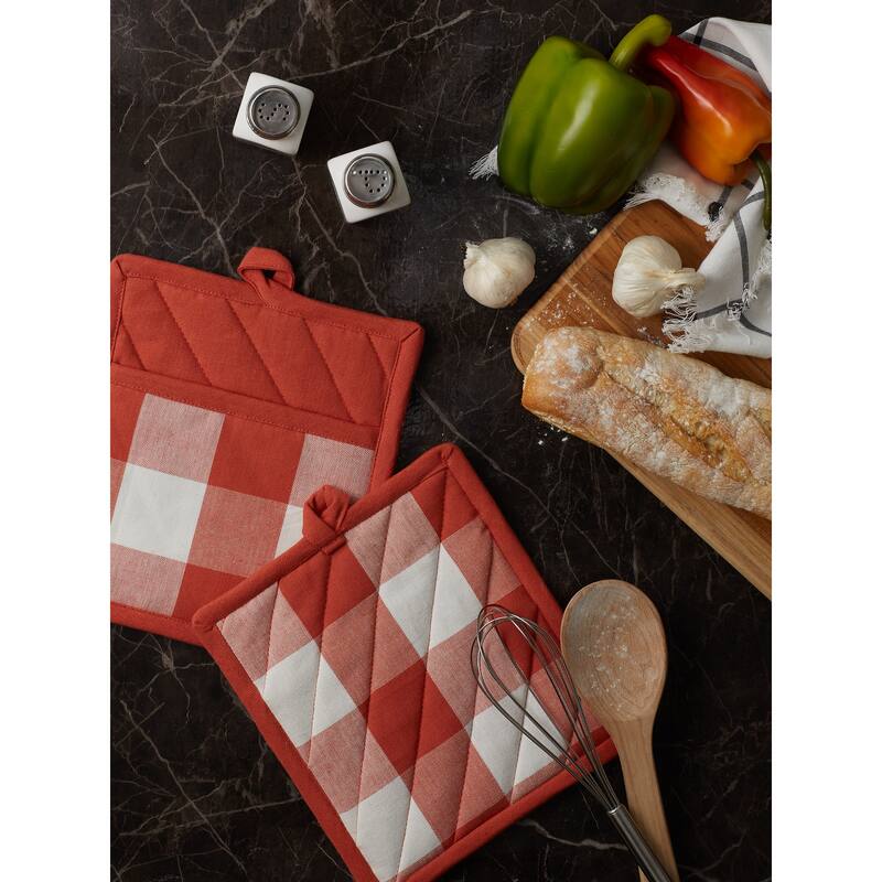 DII Vintage Red Buffalo Check Dishtowel (Set of 3)