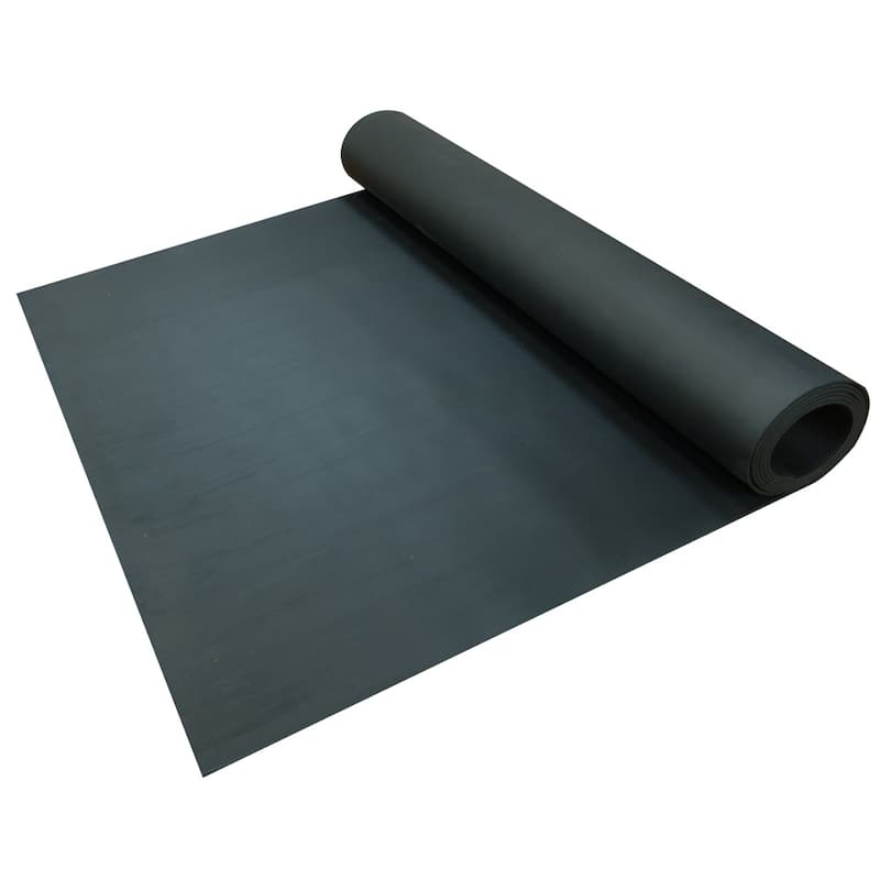 Goodyear "Fine-Ribbed" Rubber Flooring -- 3.5mm x 36" x 10ft - Dark Gray - 36x120
