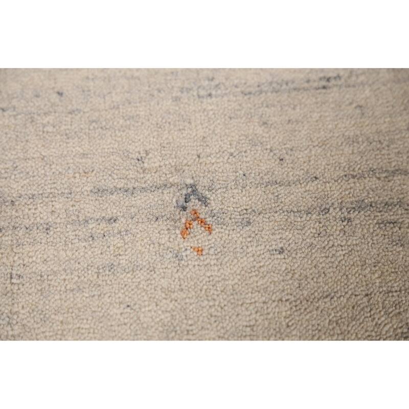 Tribal Beige Gabbeh Indian Area Rug Handmade Modern Wool Carpet - 5'4" x 7'7"