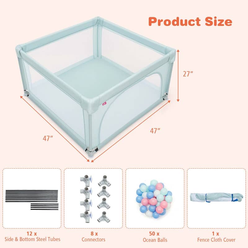 Costway Baby Playpen Infant Large Safety Play Center Yard w/ 50 Ocean - See Details
