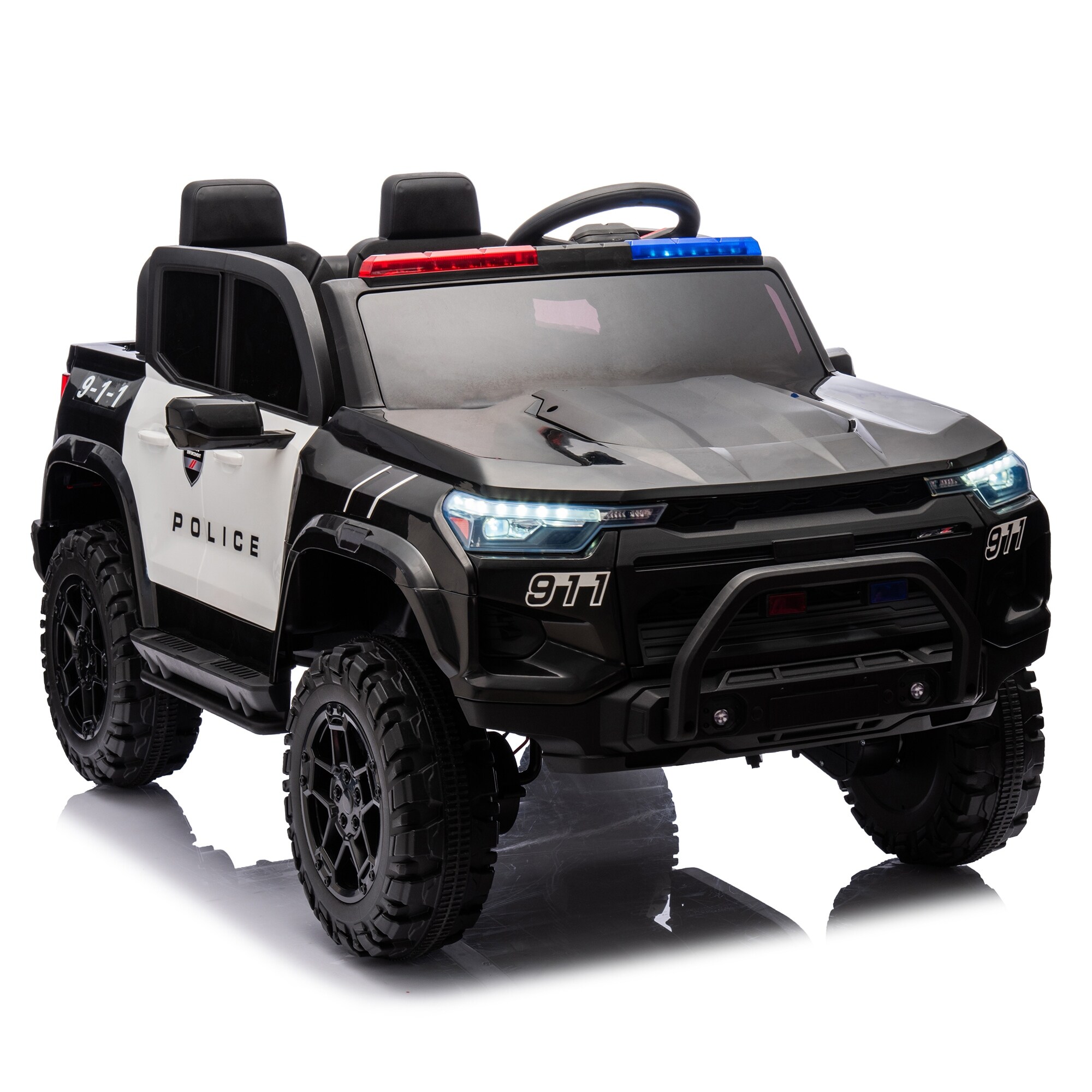 24V Kids Ride on Police Car with Parents remote Control 2 Seat Bed Bath Beyond 41246836