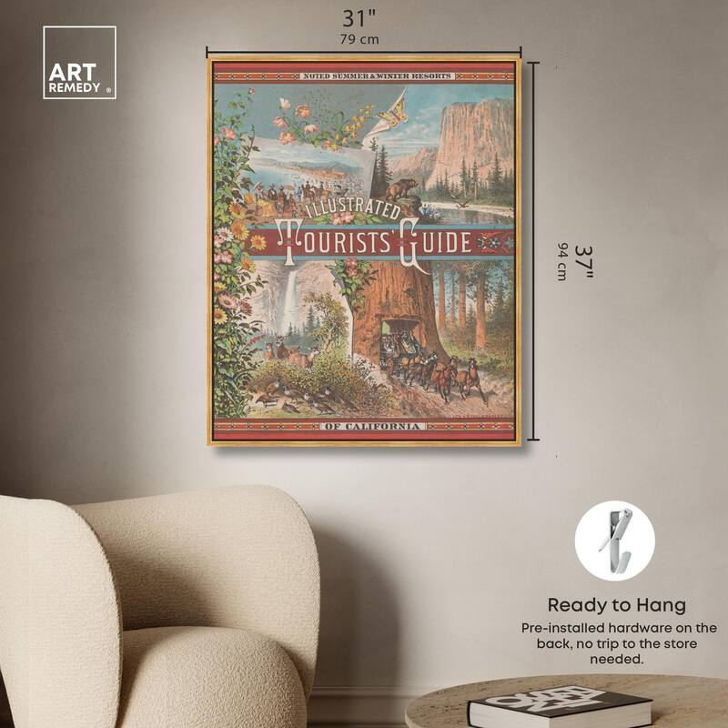 Tourists' Guide to California Canvas by Art Remedy