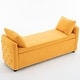 preview thumbnail 32 of 48, Storage Bench for Bedroom, 60" End of Bed Bench for King Size Bed Modern Upholstered Long Bench with Tufted Arm Velvet-Mustard