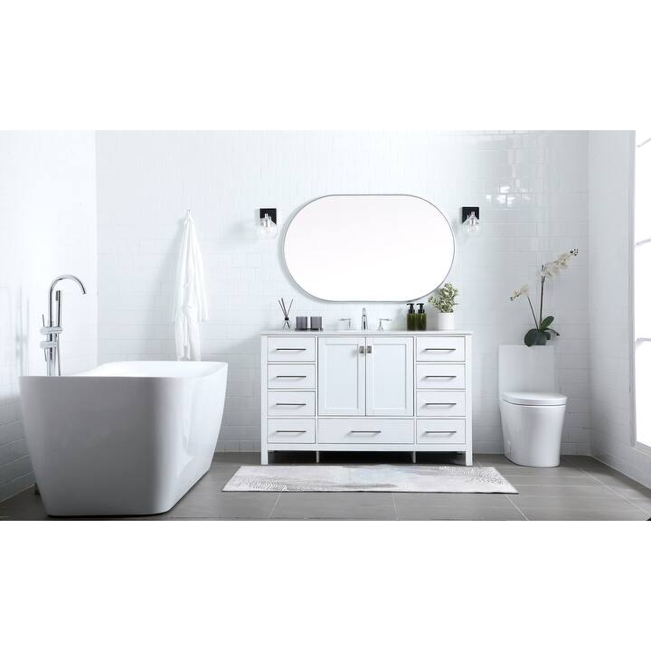 Elegant Lighting VF18854 Irene 54" Free Standing Single Basin Vanity