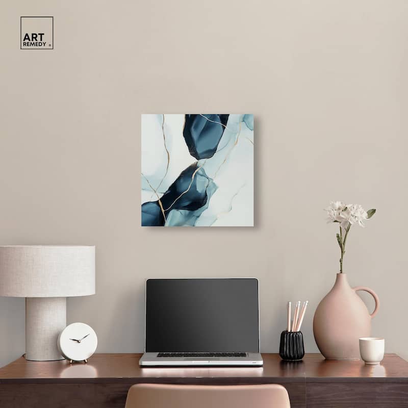 Cerulean Flow III Canvas by Art Remedy, Gallery Wrapped