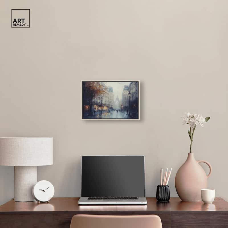 Foggy Paris Canvas by Art Remedy