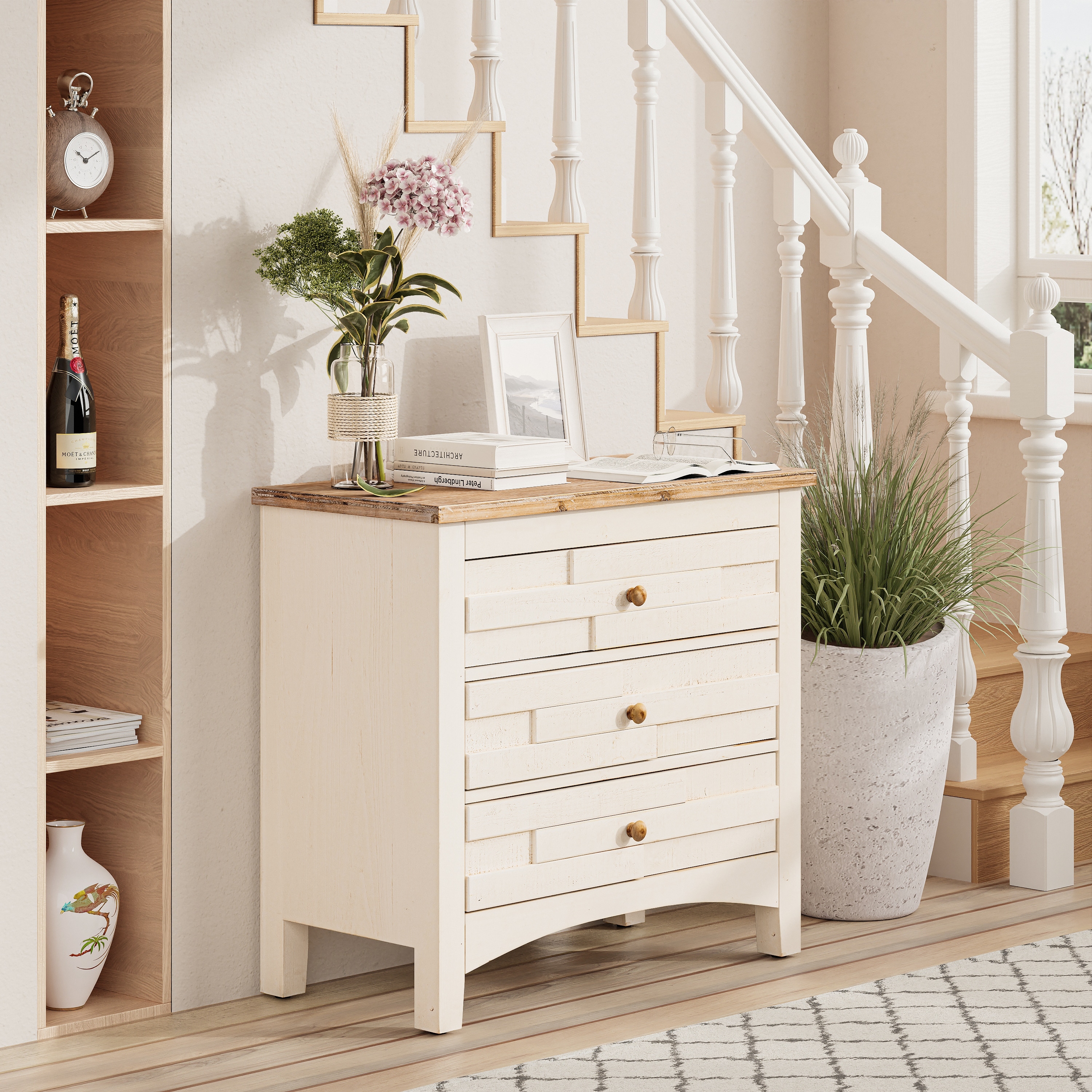 White Natural Finish Nightstands Bed Bath Beyond