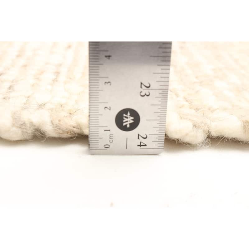 ECARPETGALLERY Braid weave Sienna Tan Wool Rug - 5'1 x 7'10