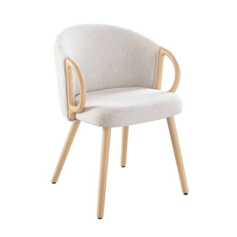 Art Leon Modern Fabric Accent Dining Wood Chair (Set of 2)