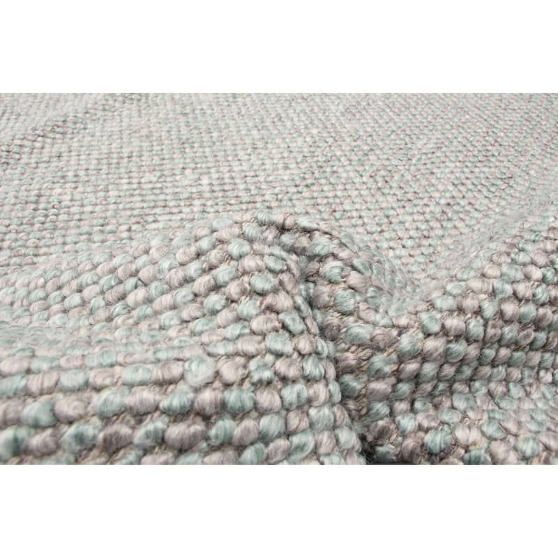 ECARPETGALLERY Braid weave Sienna Grey Wool Rug - 5'1 x 7'10