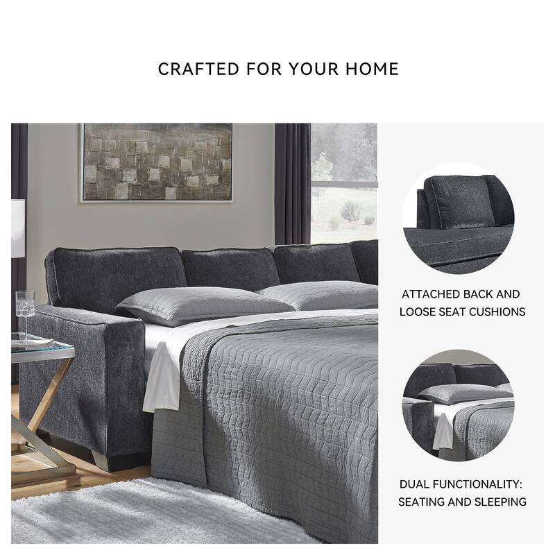 Signature Design by Ashley Altari 2-Piece Sleeper Sectional with Chaise - 110"W x 90"D x 37"H