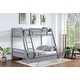 preview thumbnail 2 of 8, Trisha Grey 2-drawer Wood Twin Over Full Bunk Bed
